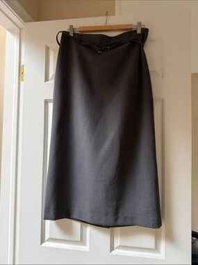 H&M NWT Gray Midi Trouser Skirt